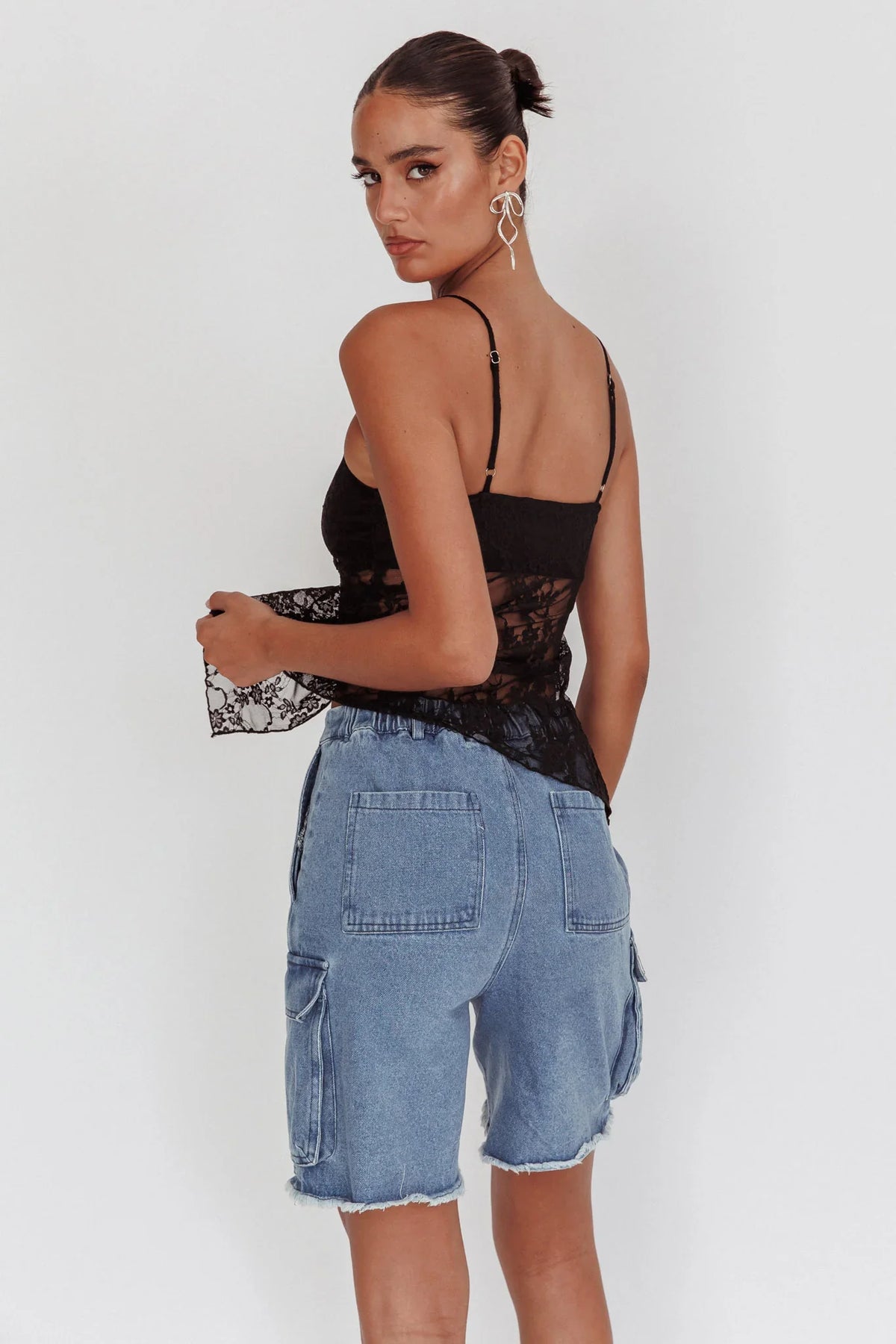 If You Insist Lace Camisole Top Black