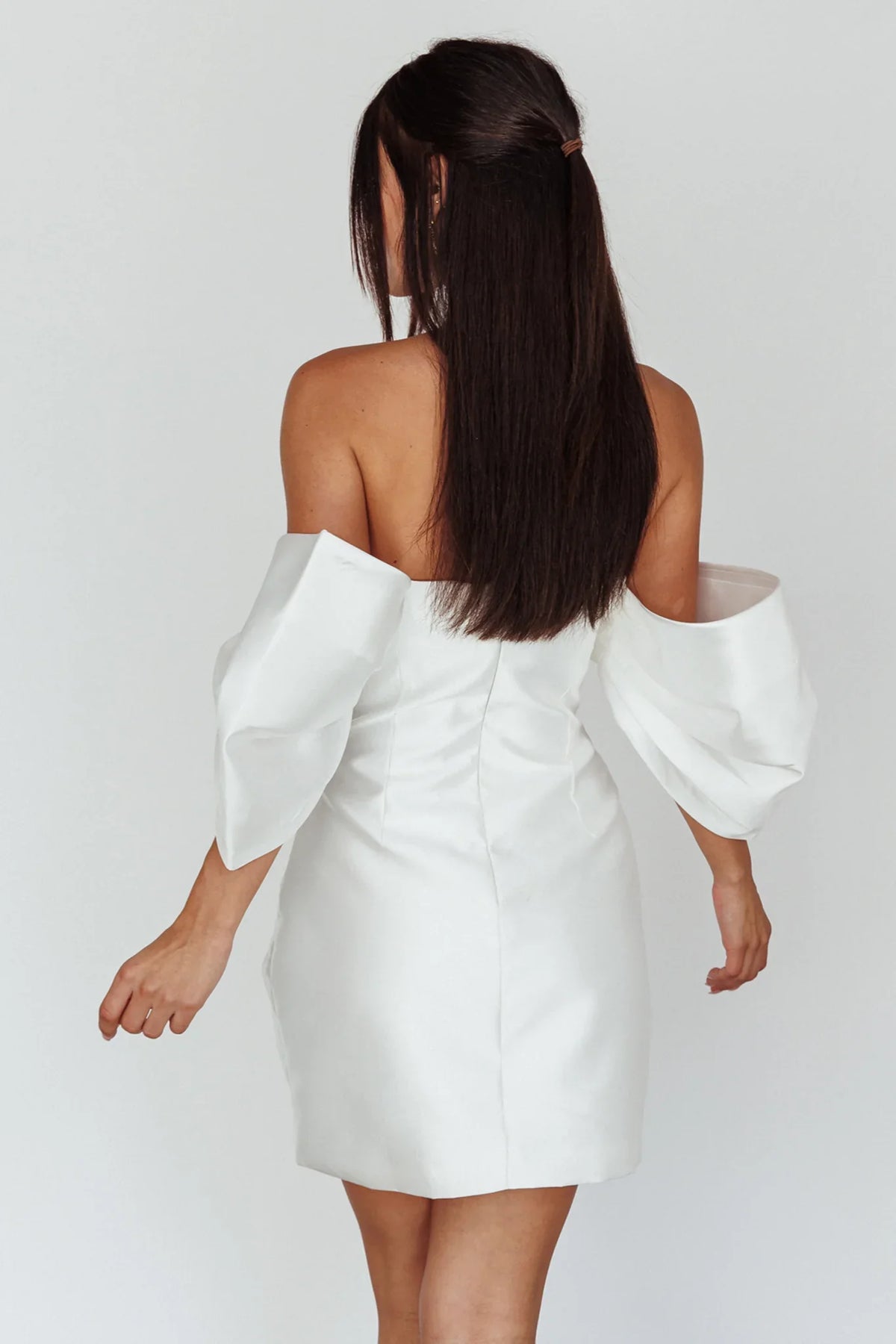 Magnolia Off-Shoulder Mini Dress White