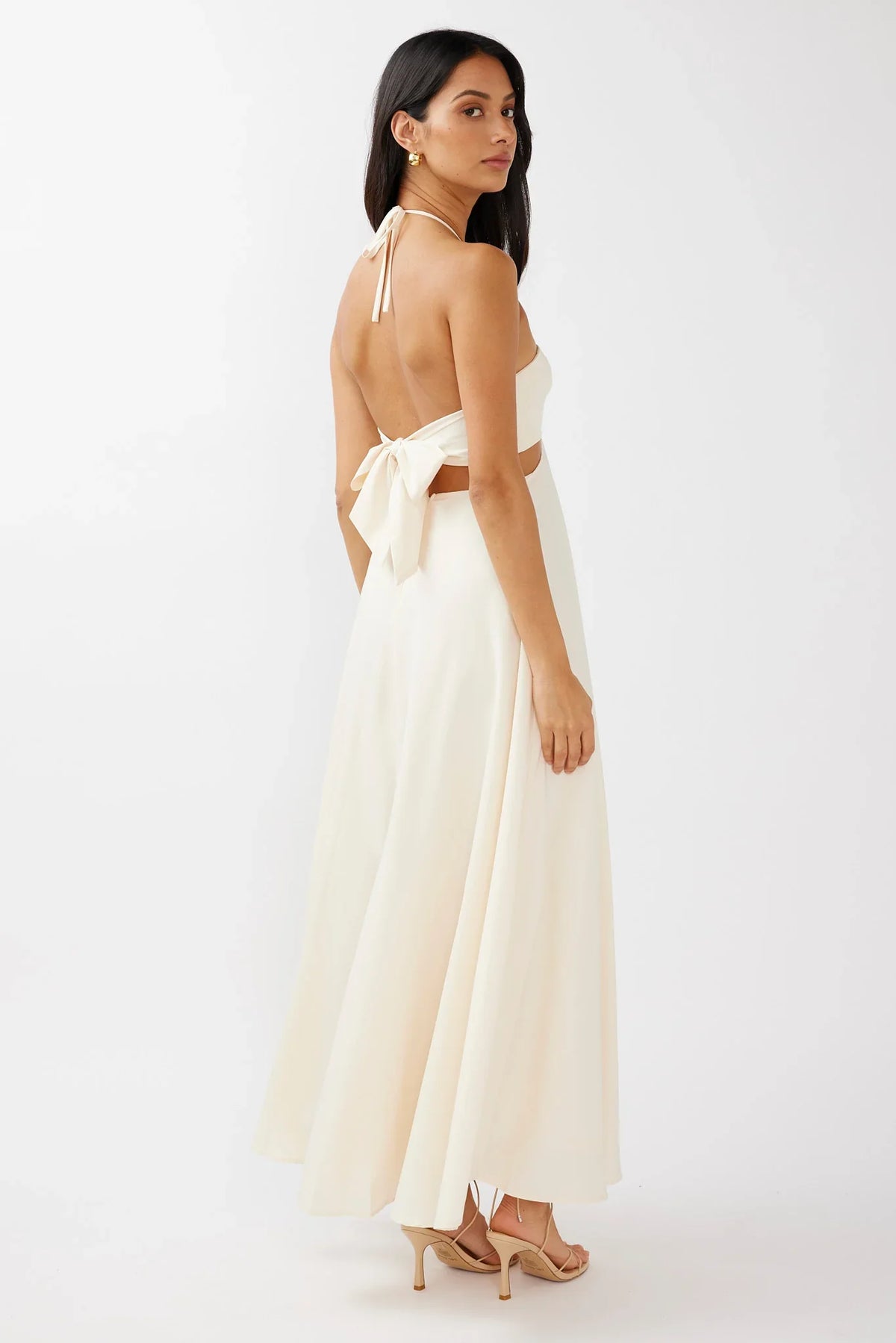 Onika Cut-Out Tied Back Maxi Dress Butter