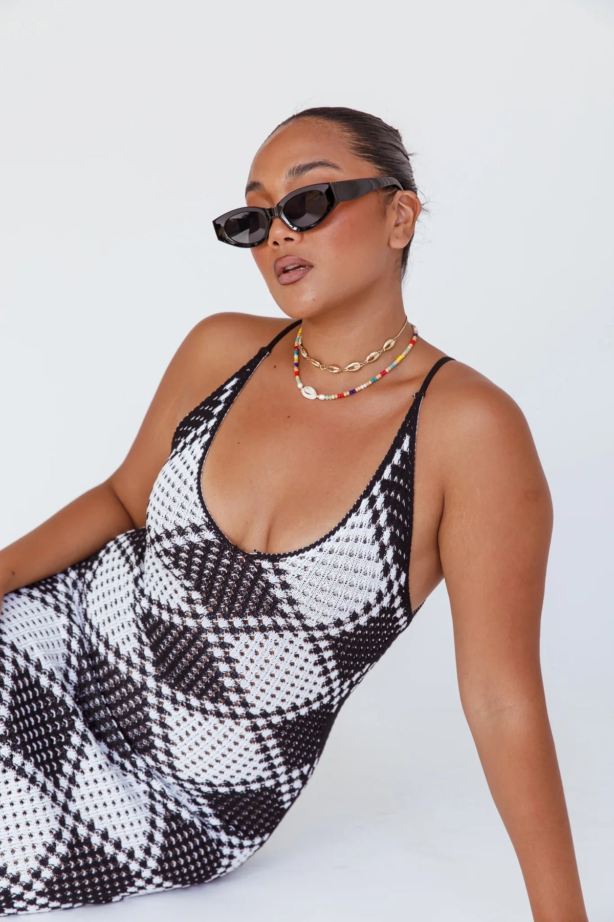 Janis Cat-eye Acetate Sunglasses Black