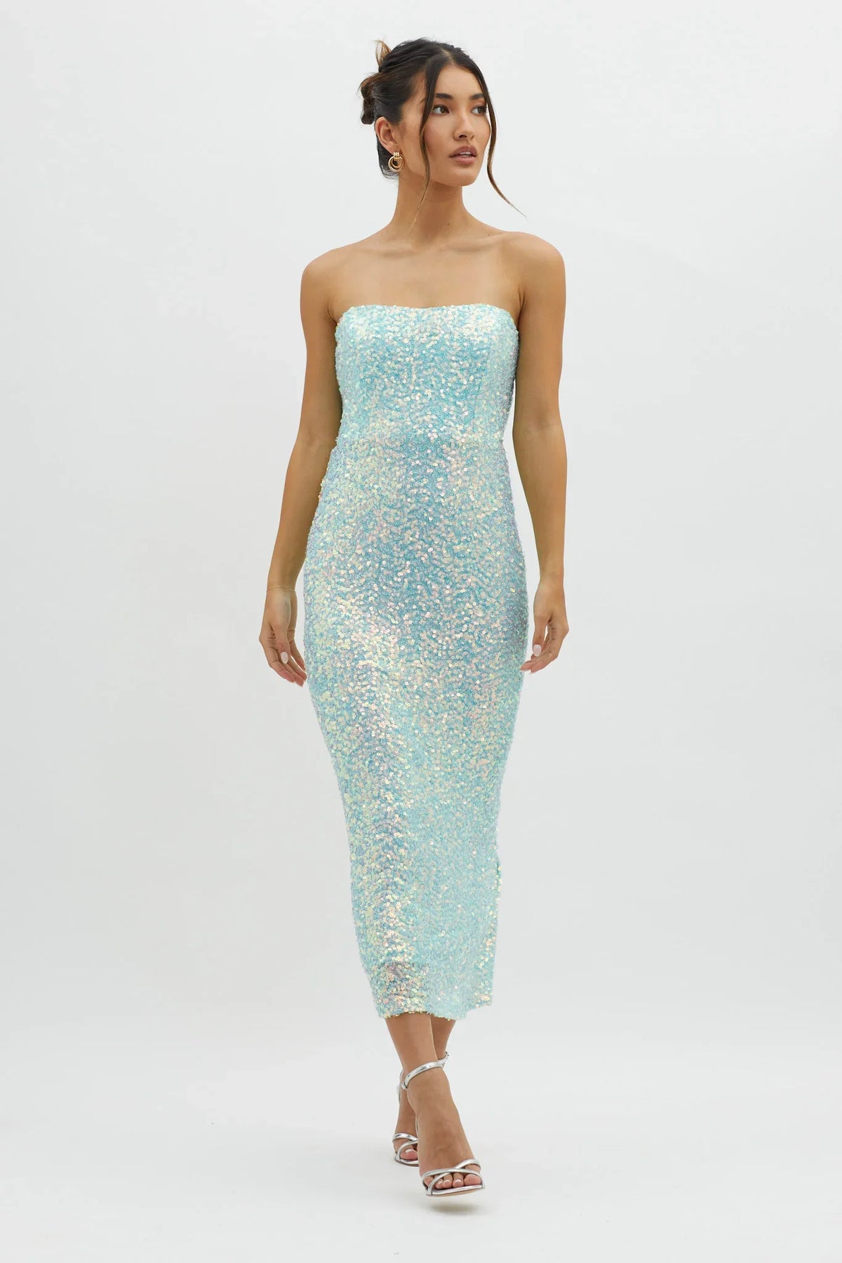 C'est Moi Sequin Laced Back Blue