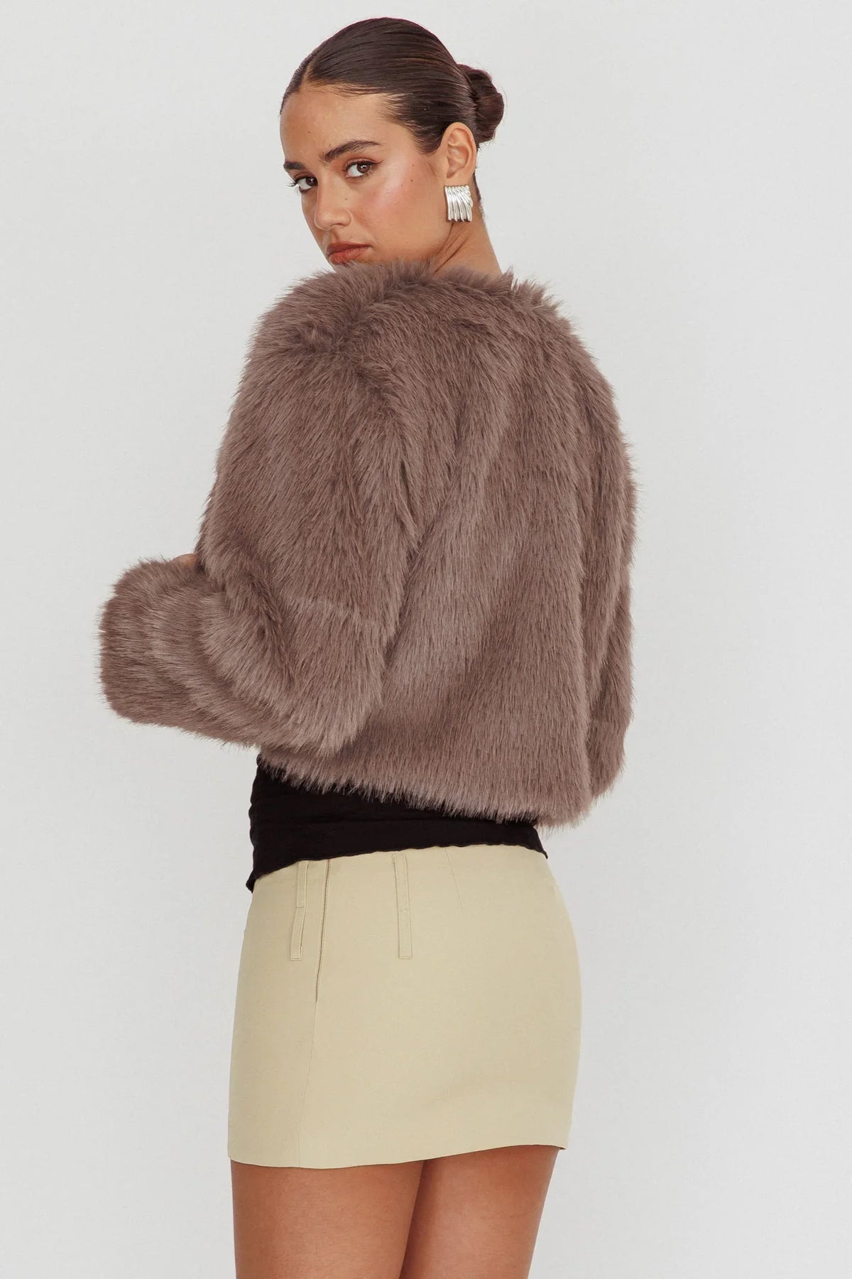 Snow Bunny Faux Fur Jacket Grey
