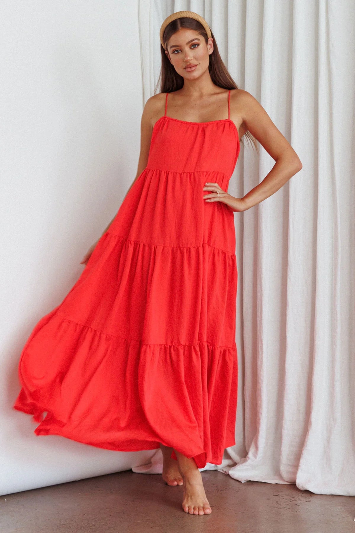 Bora Bora Tied Back Maxi Dress Watermelon