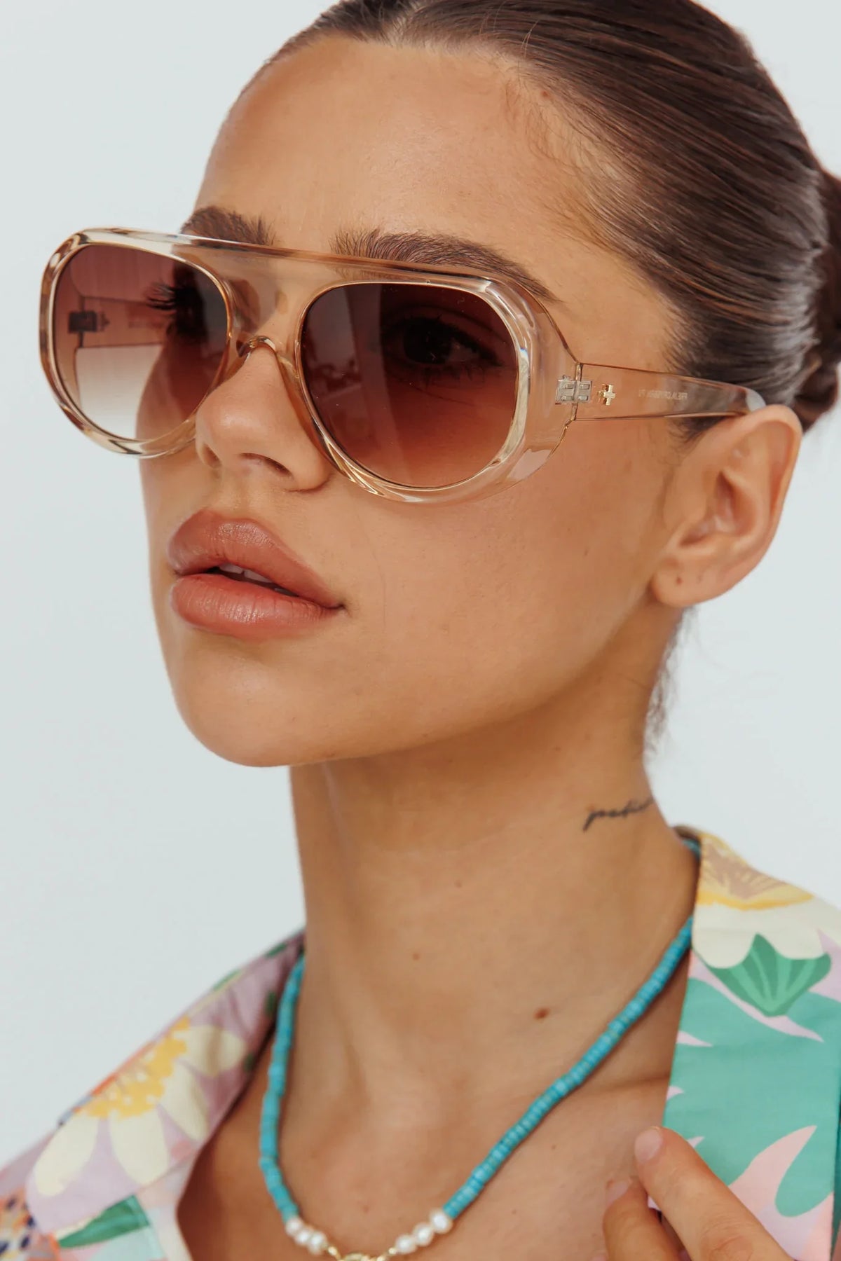 Peta And Jain Freja Sunglasses Crystal Tan