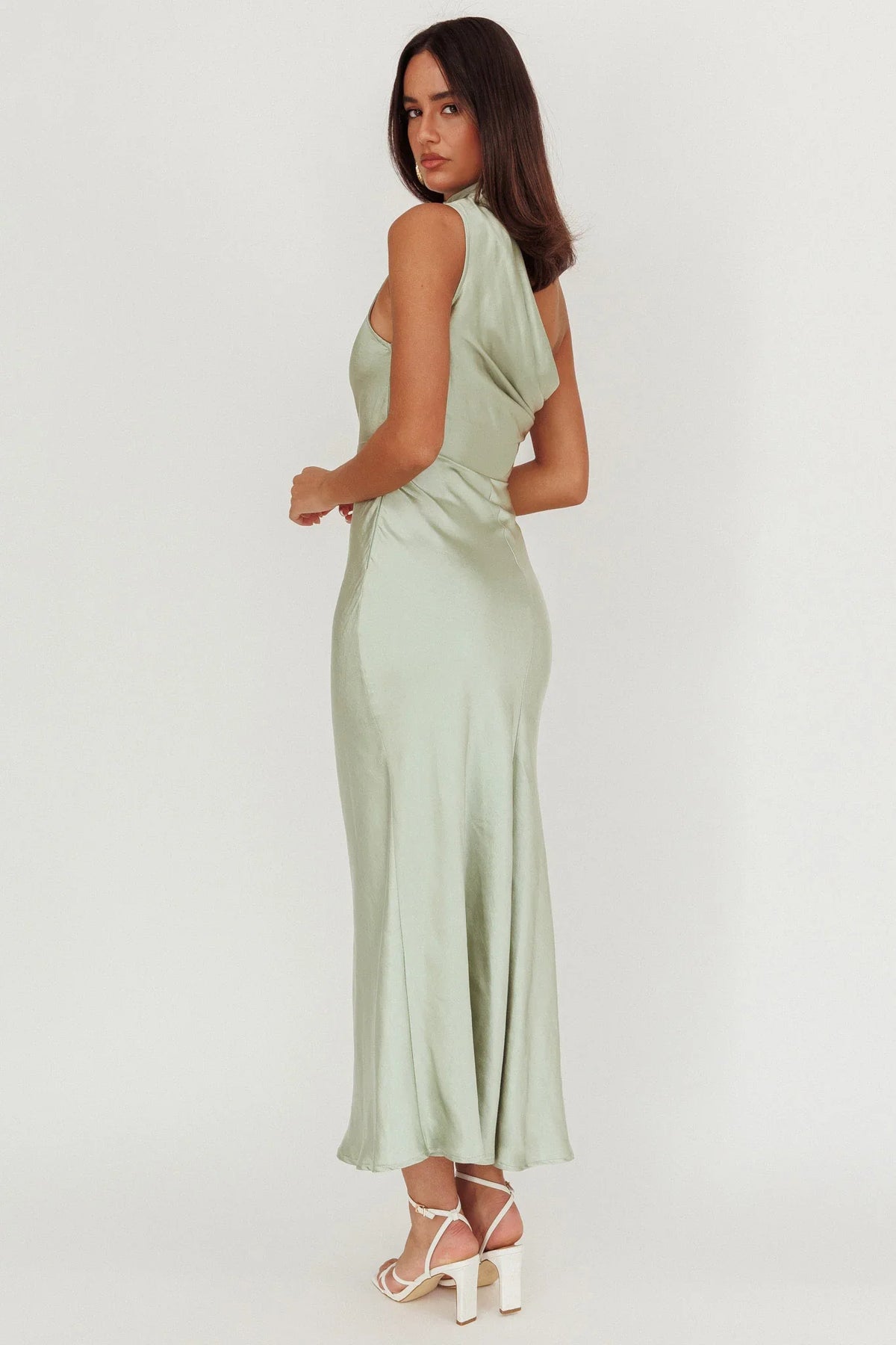 Shana Halterneck Maxi Dress Sage