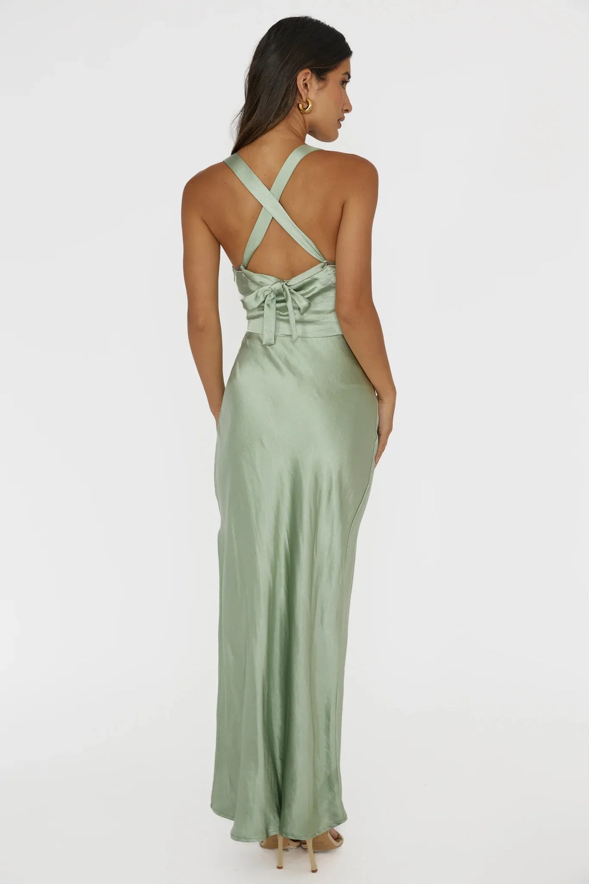 Sitara Tied Back Maxi Dress Sage