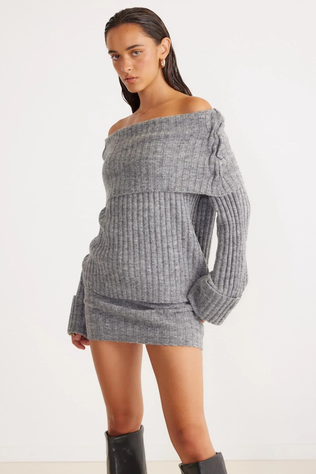 SNDYS Brooks Mini Skirt Grey
