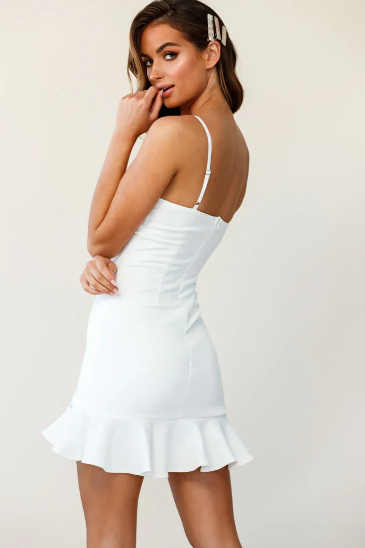 Emoji Bodycon Mini Dress White