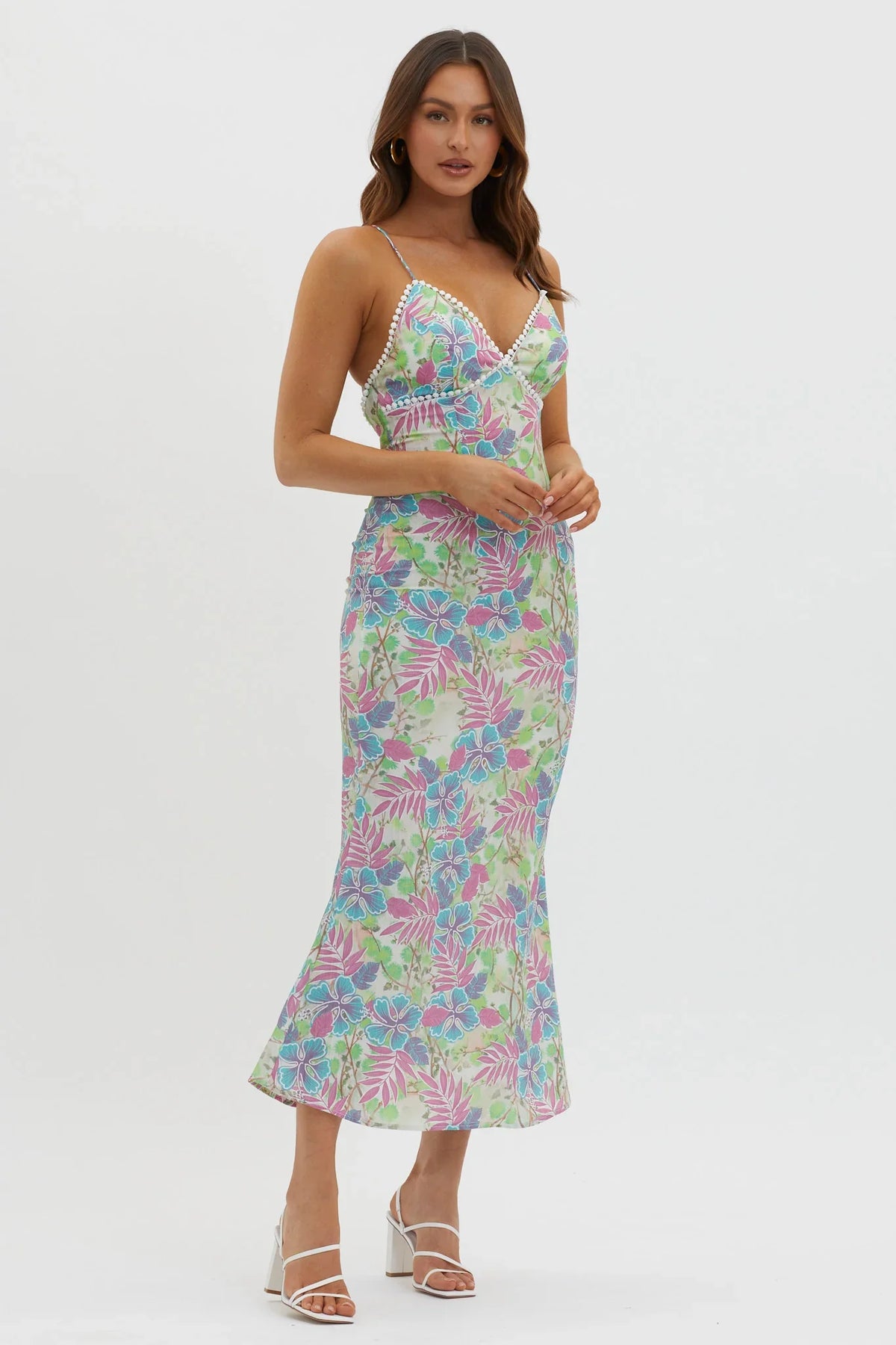 New Acquaintance Low Back Dress Floral Pink