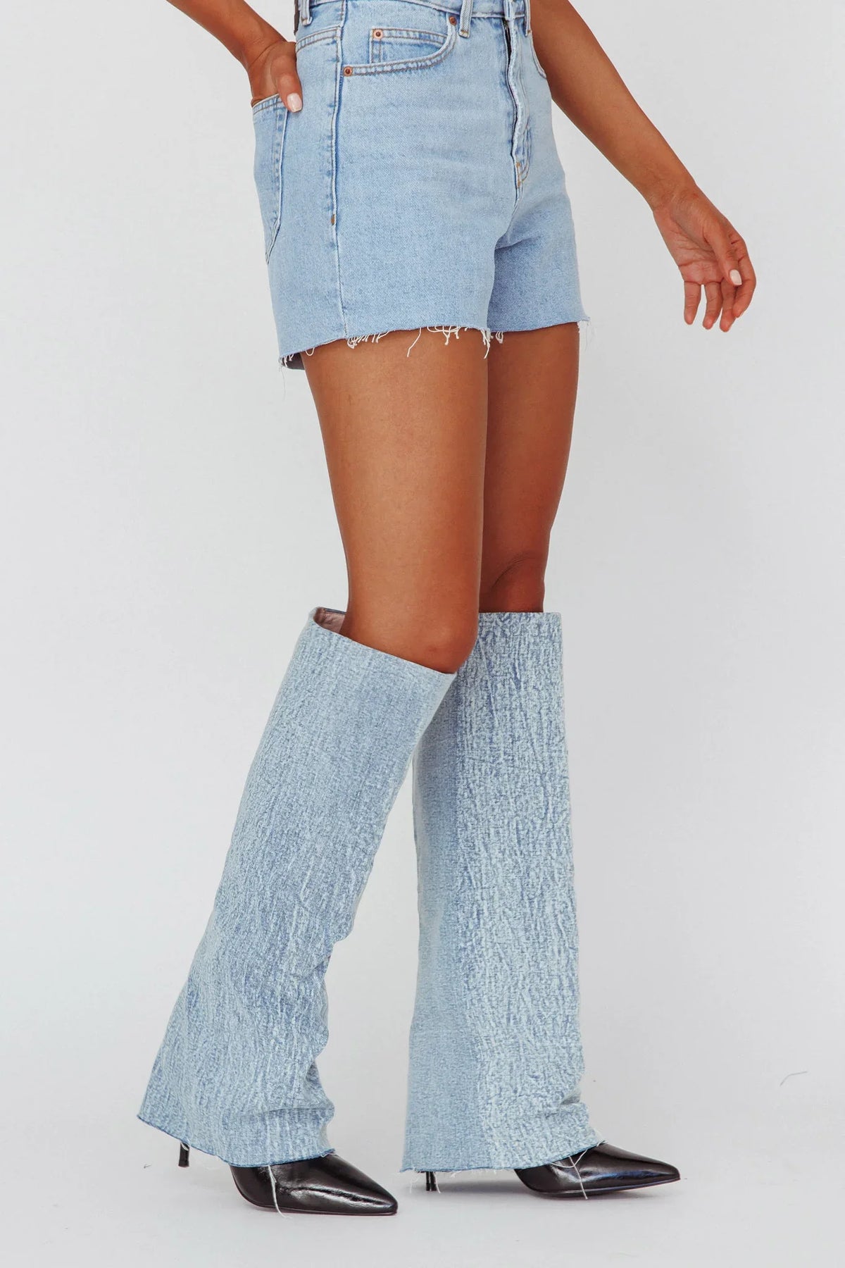 AZALEA WANG Appealing-Denim Stiletto Boot