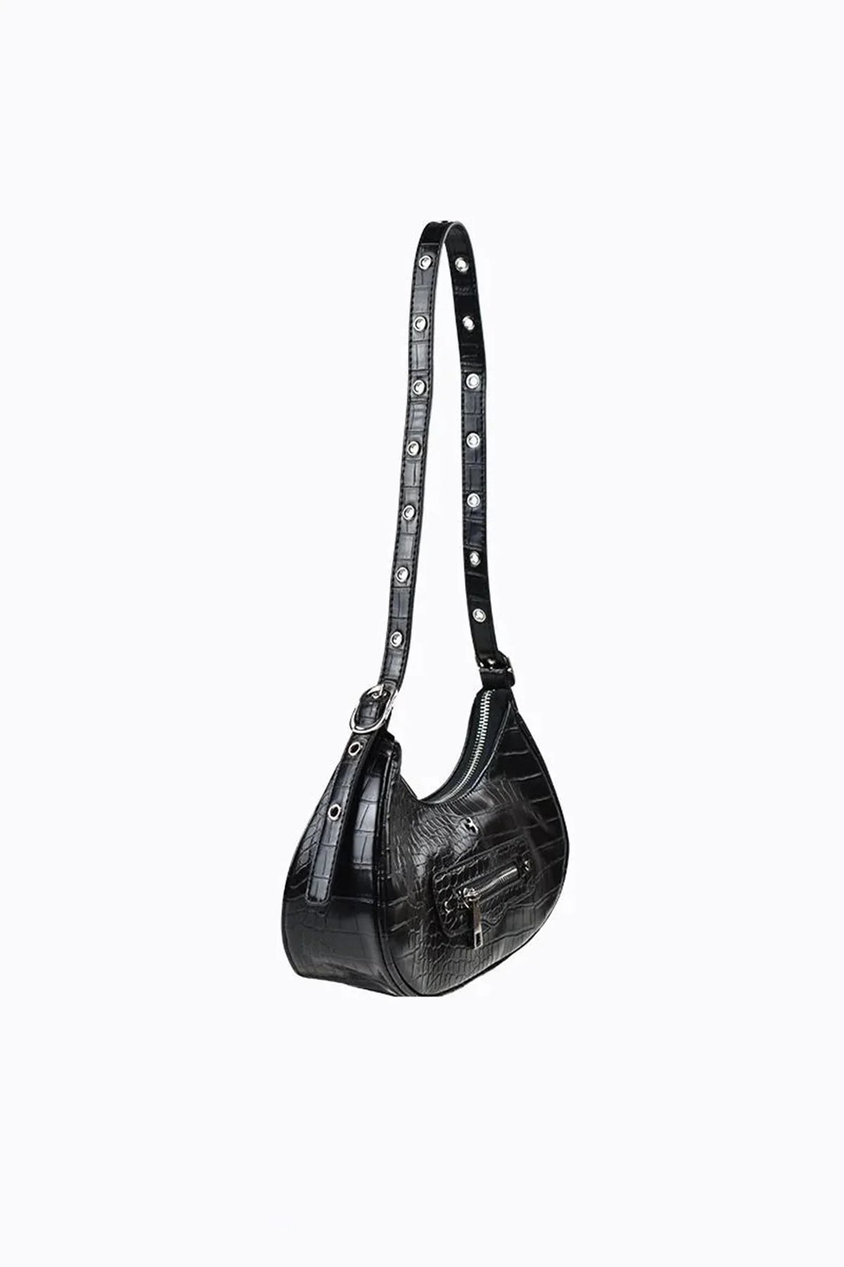 Peta And Jain Moto Shoulder Bag Black