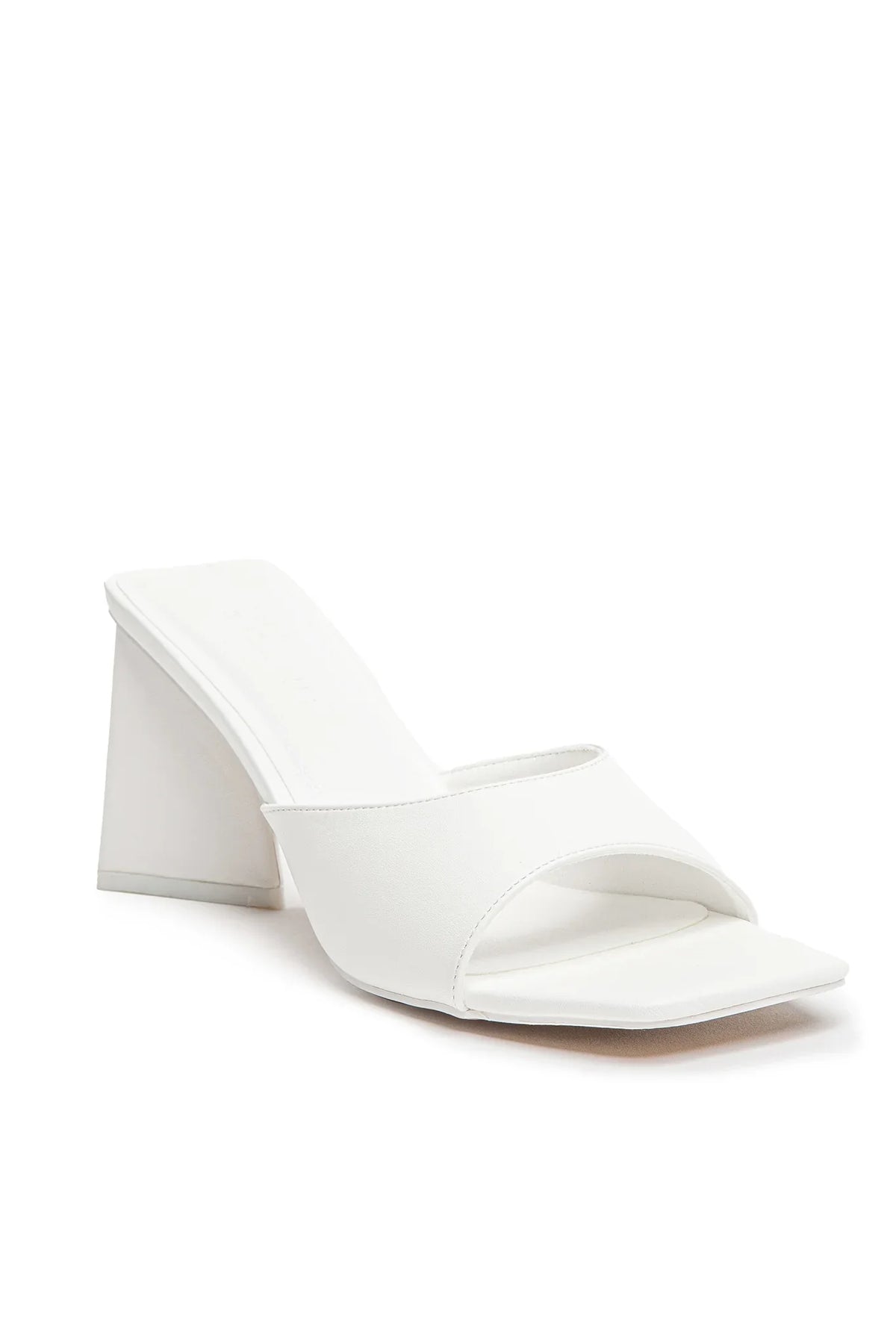 BiLLiNi Gracen Triangle Block Heel White