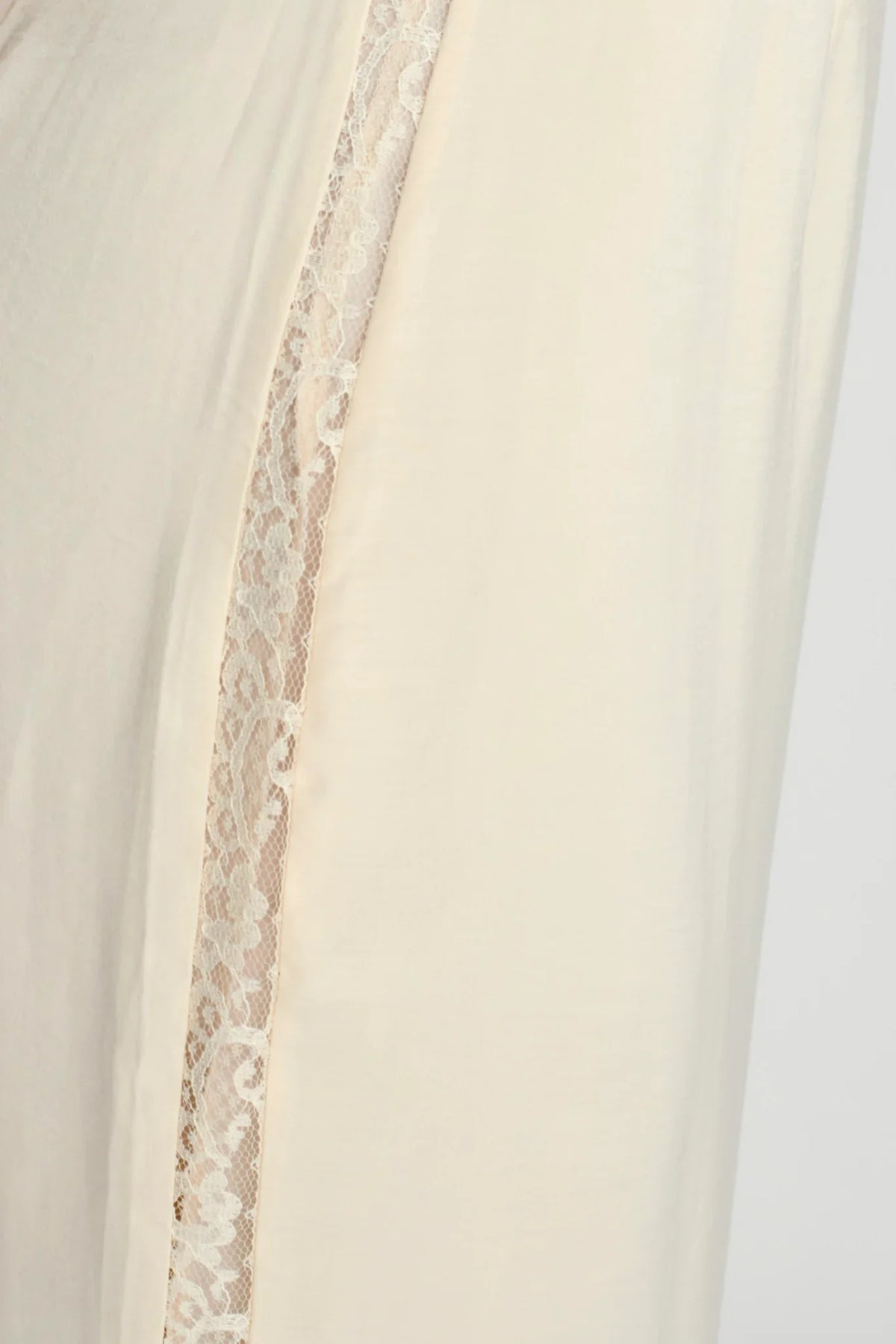 Pammy Lace Trim Maxi Skirt Oyster