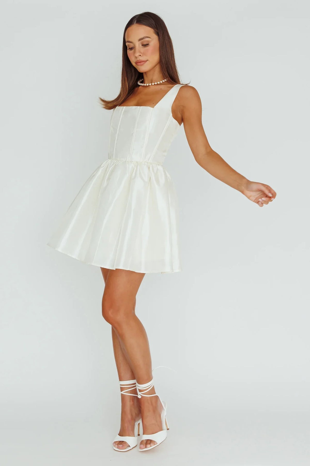 Suri Corset Bust Mini Dress Ivory