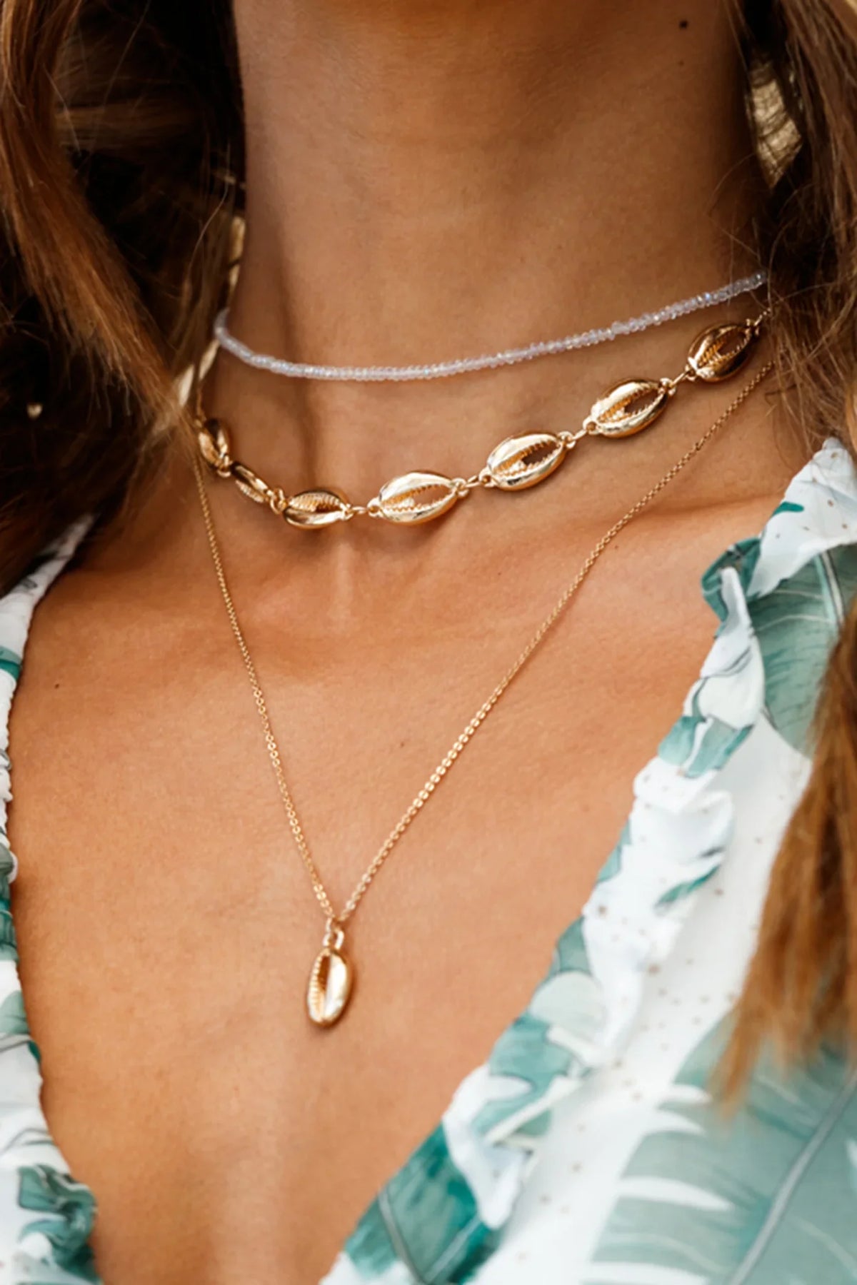 Misty Clear Crystal Bead Necklace