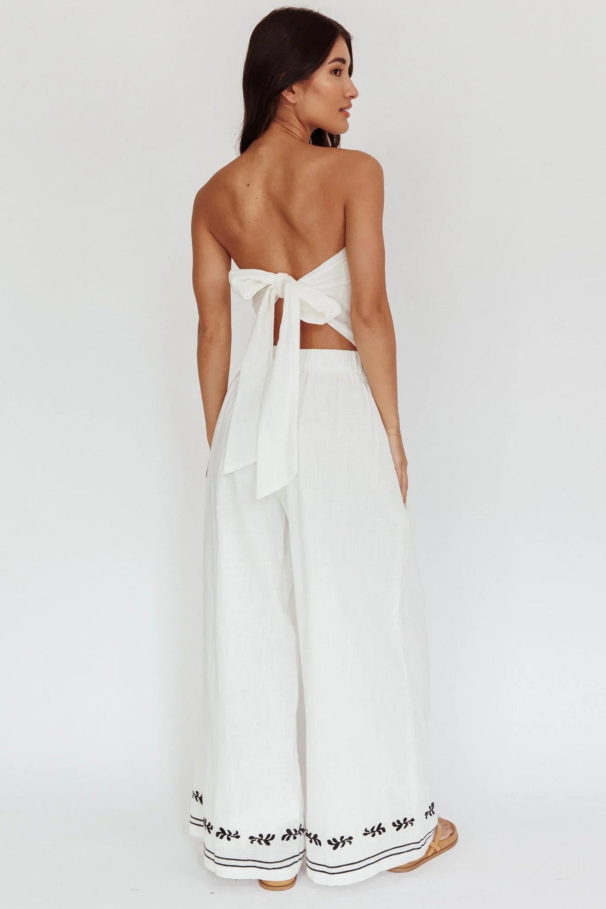 Sought After Wide-Leg Pocket Pants Off White