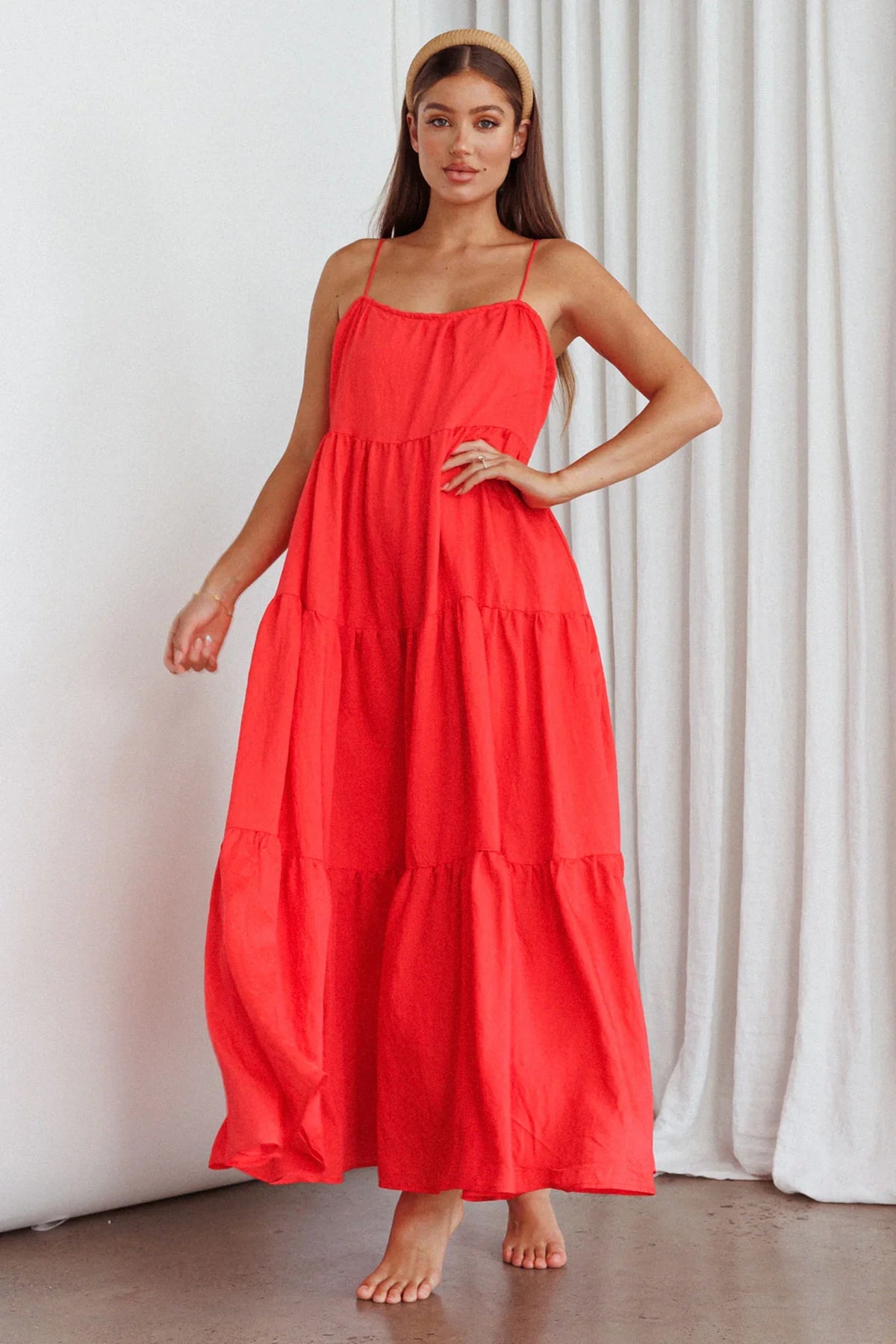 Bora Bora Tied Back Maxi Dress Watermelon