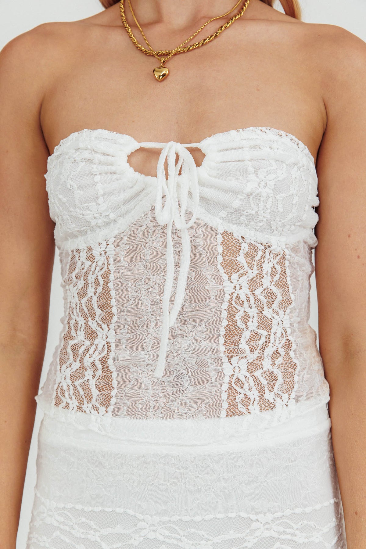 Laganas Lace Top White