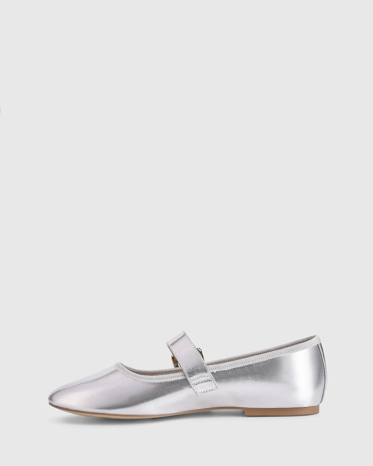 VERALi Banks Buckled Mary-Jane Flats Silver