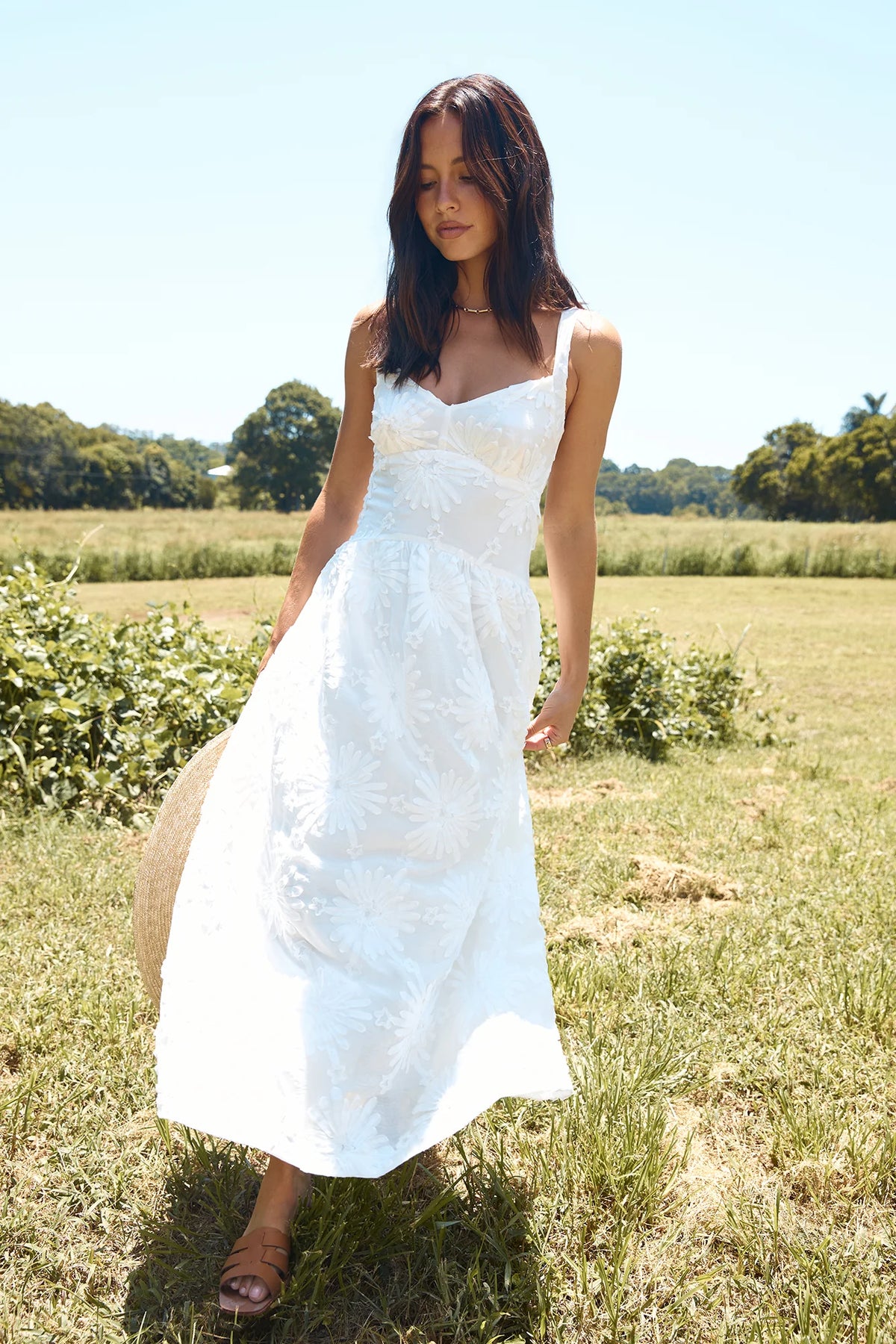 Porcelain Princess Maxi Dress White