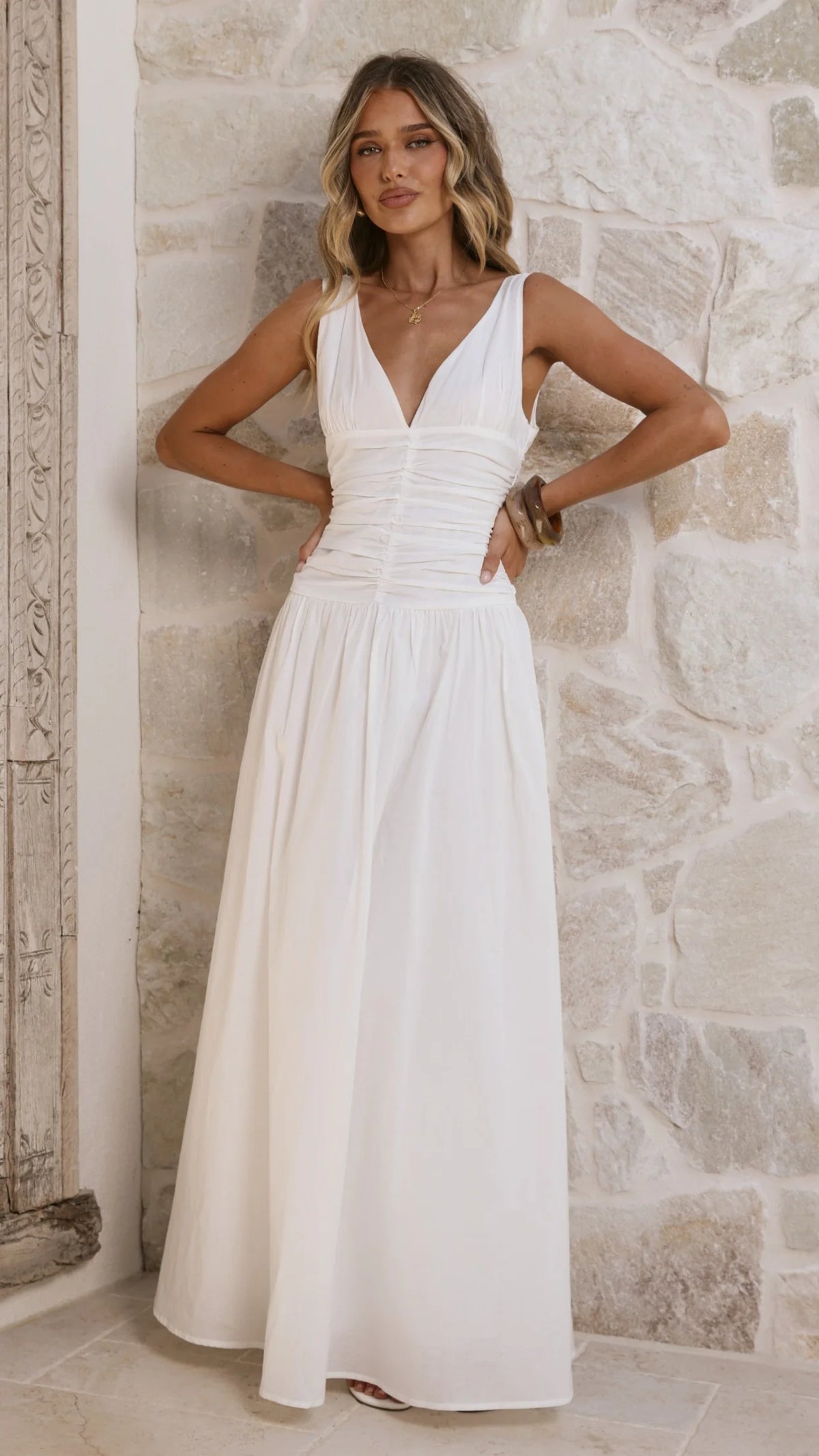 Sanya Maxi Dress - White
